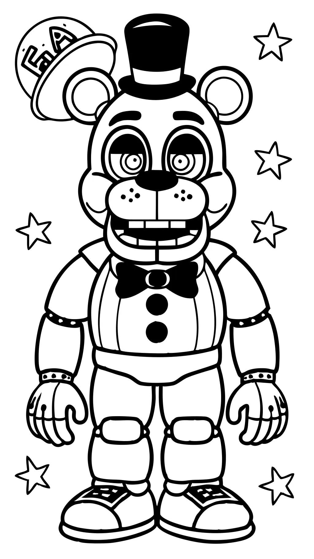 Golden Freddy cinq nuits aux pages à colorier de Freddy